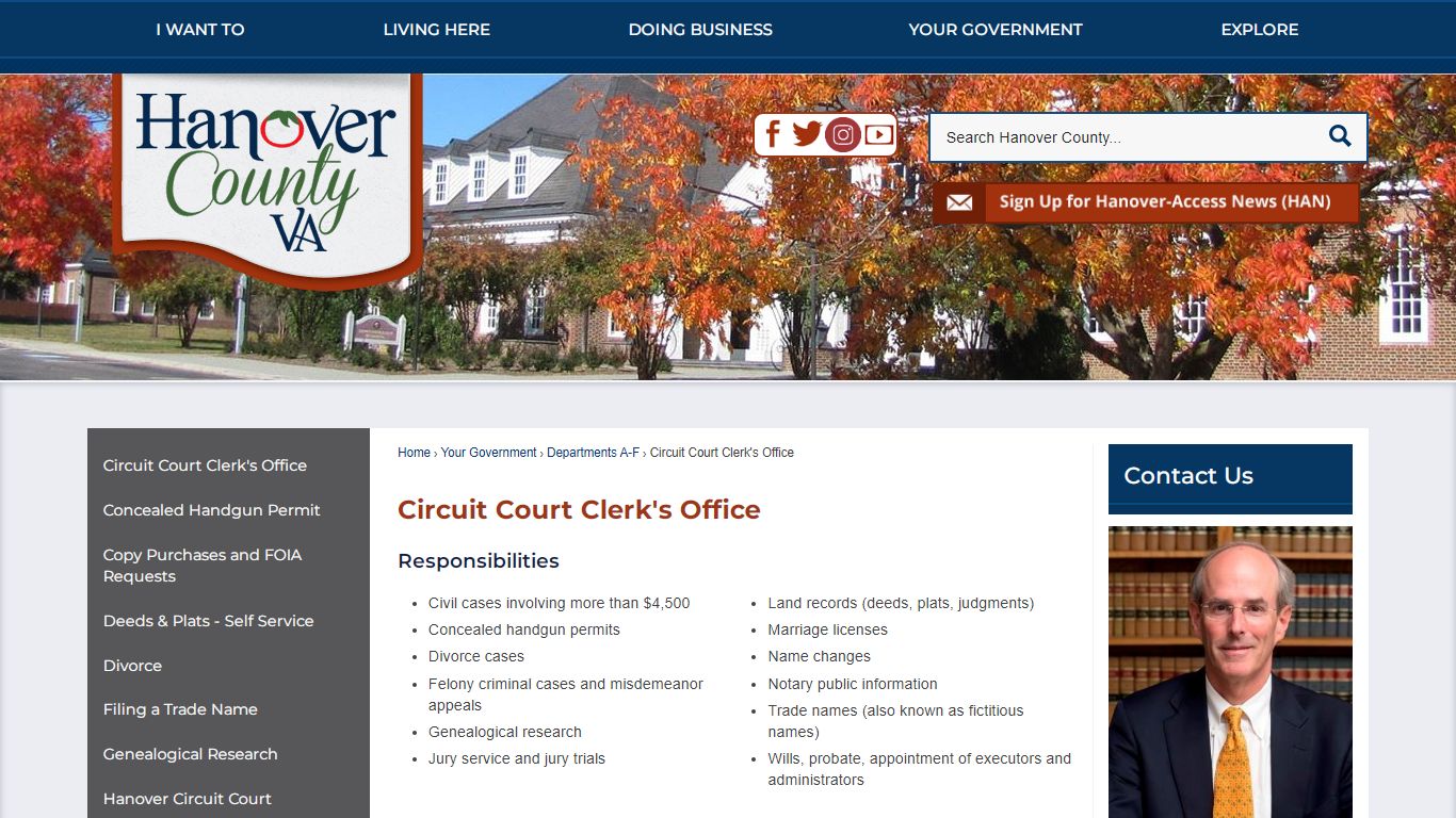 Circuit Court Clerk's Office | Hanover County, VA
